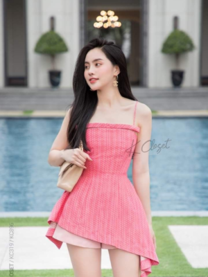 Asymmetric Overlay Mini Dress with Shorts